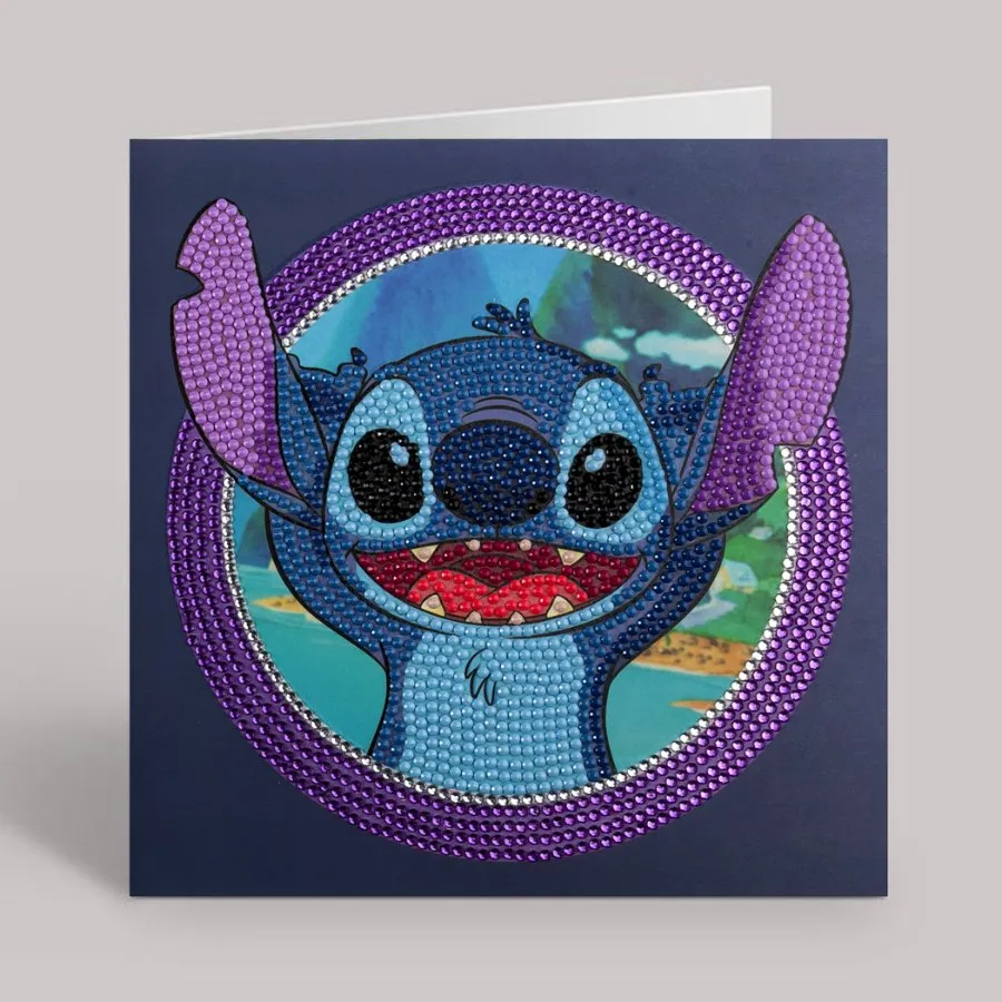 "Stitch" Disney Crystal Art Card