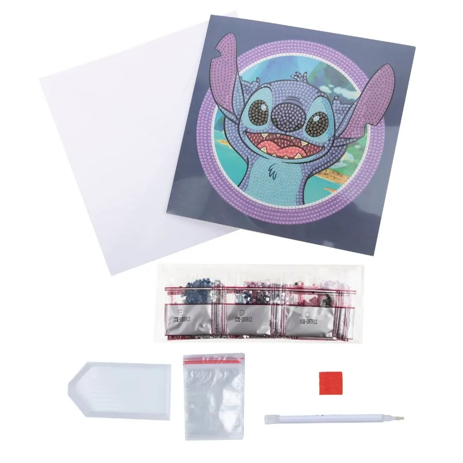 "Stitch" Disney Crystal Art Card