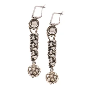 SG Liquid Metal RTE4-AS (Antique Silver Finish) Earrings by Sergio Gutierrez