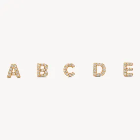 Single abc Stud Earring