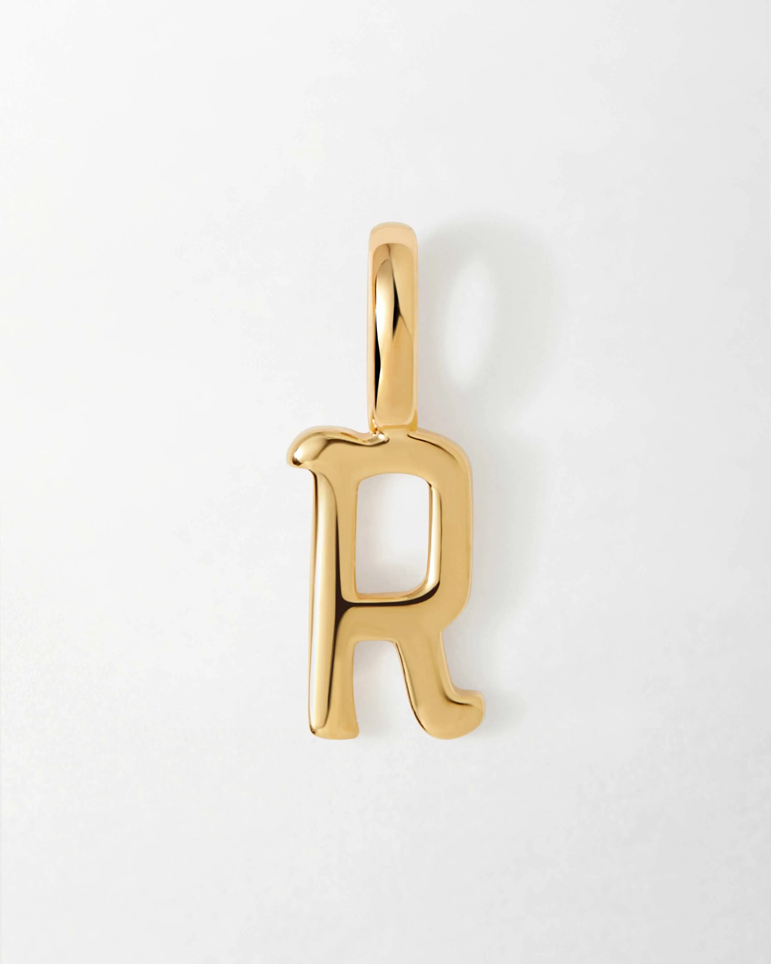 Solid Gold Initial Pendant