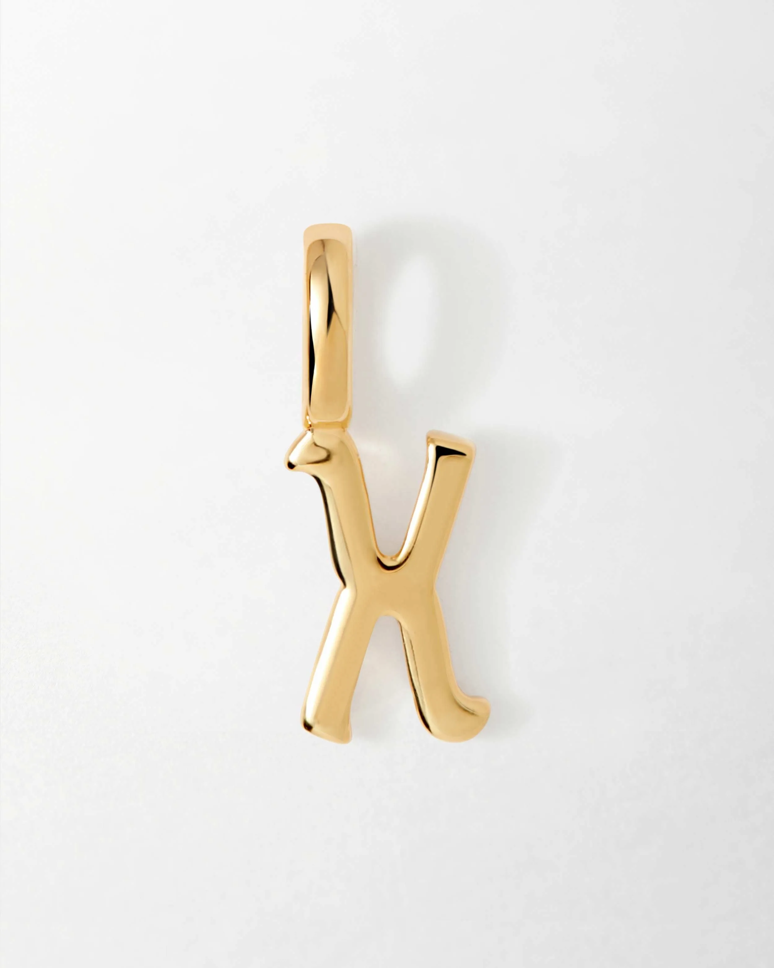 Solid Gold Initial Pendant