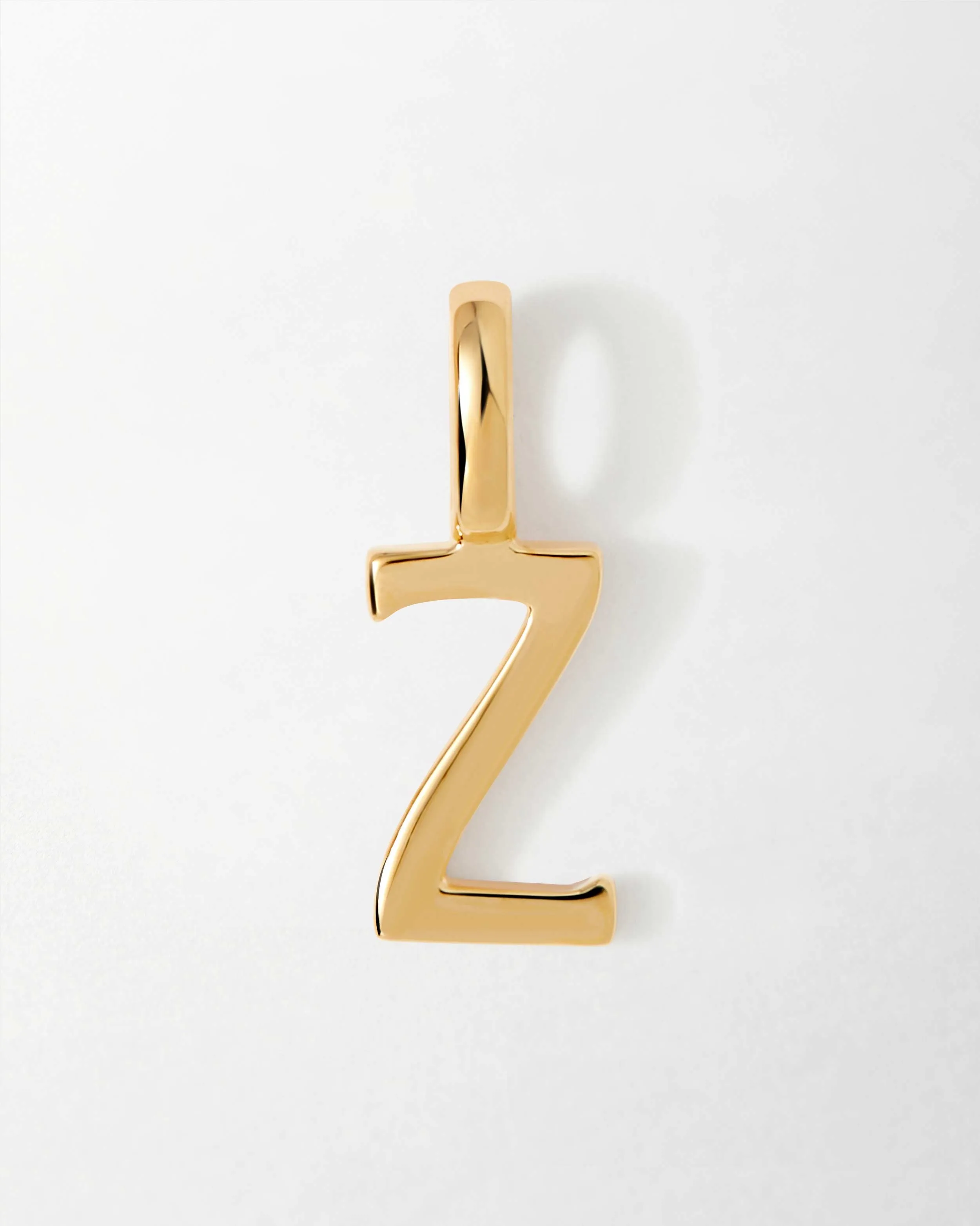 Solid Gold Initial Pendant