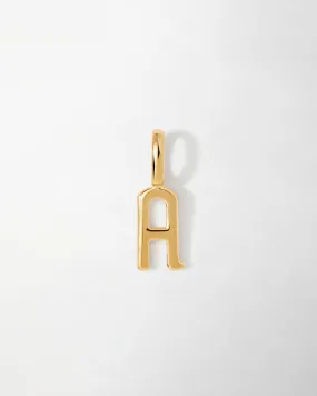 Solid Gold Initial Pendant