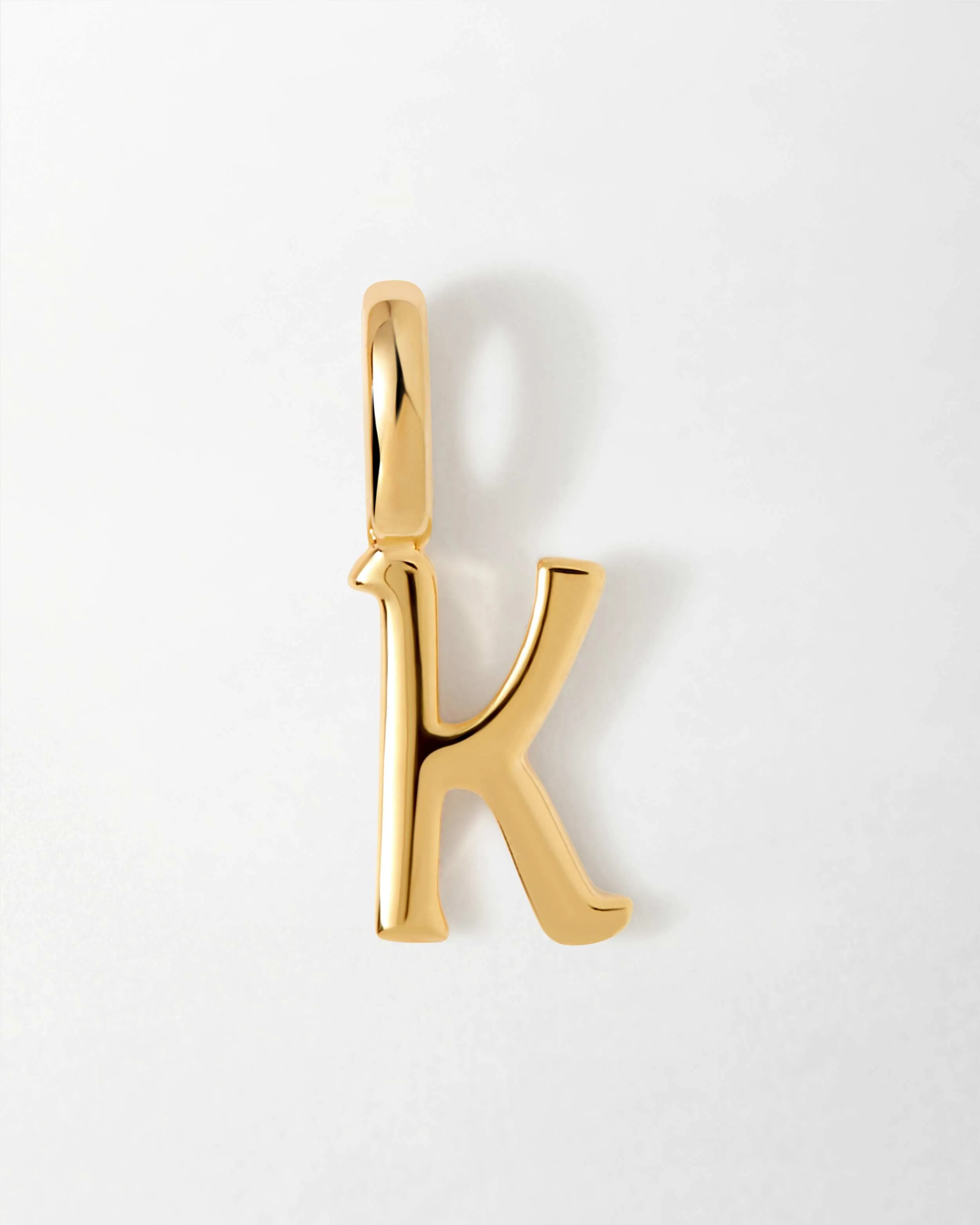 Solid Gold Initial Pendant