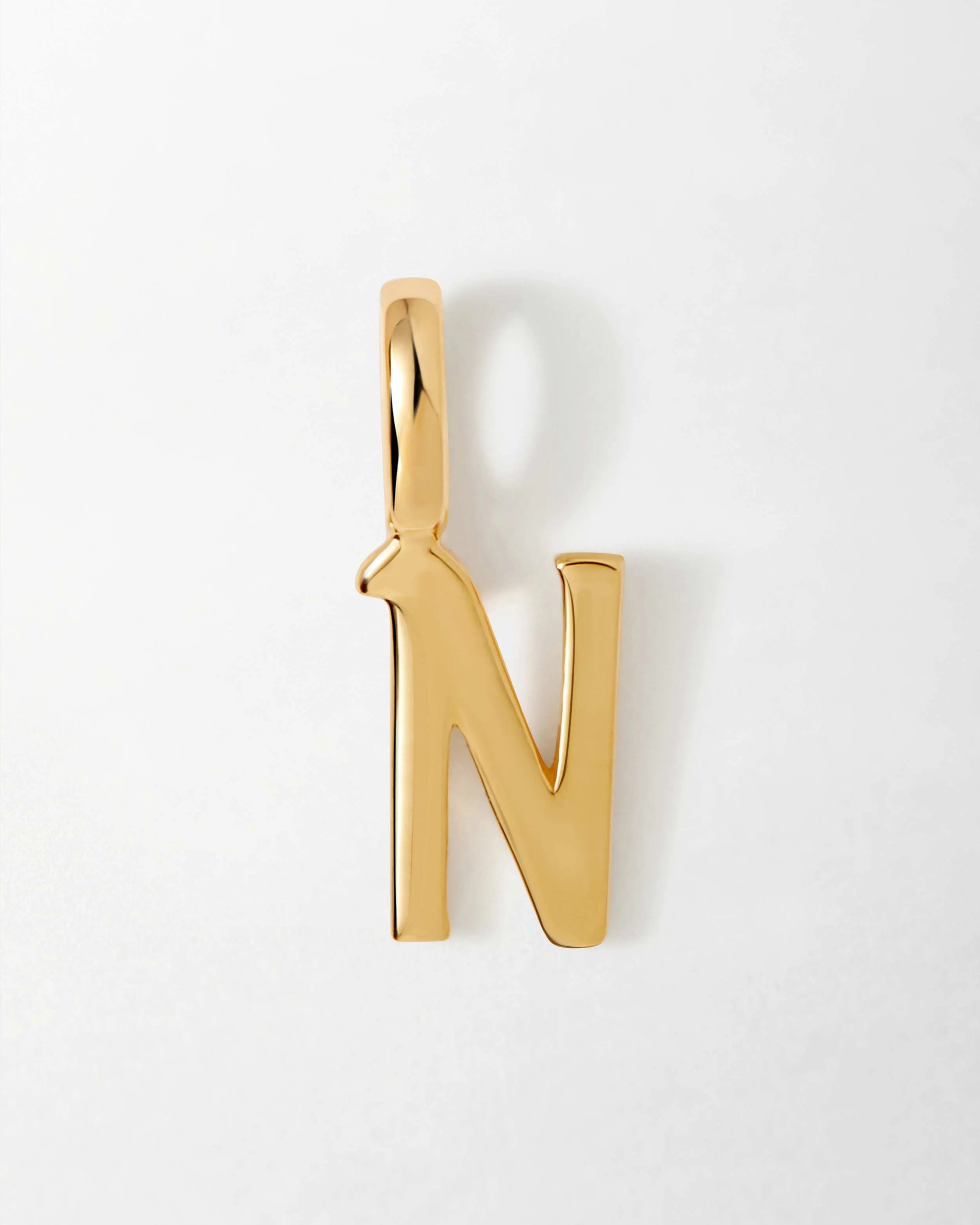 Solid Gold Initial Pendant