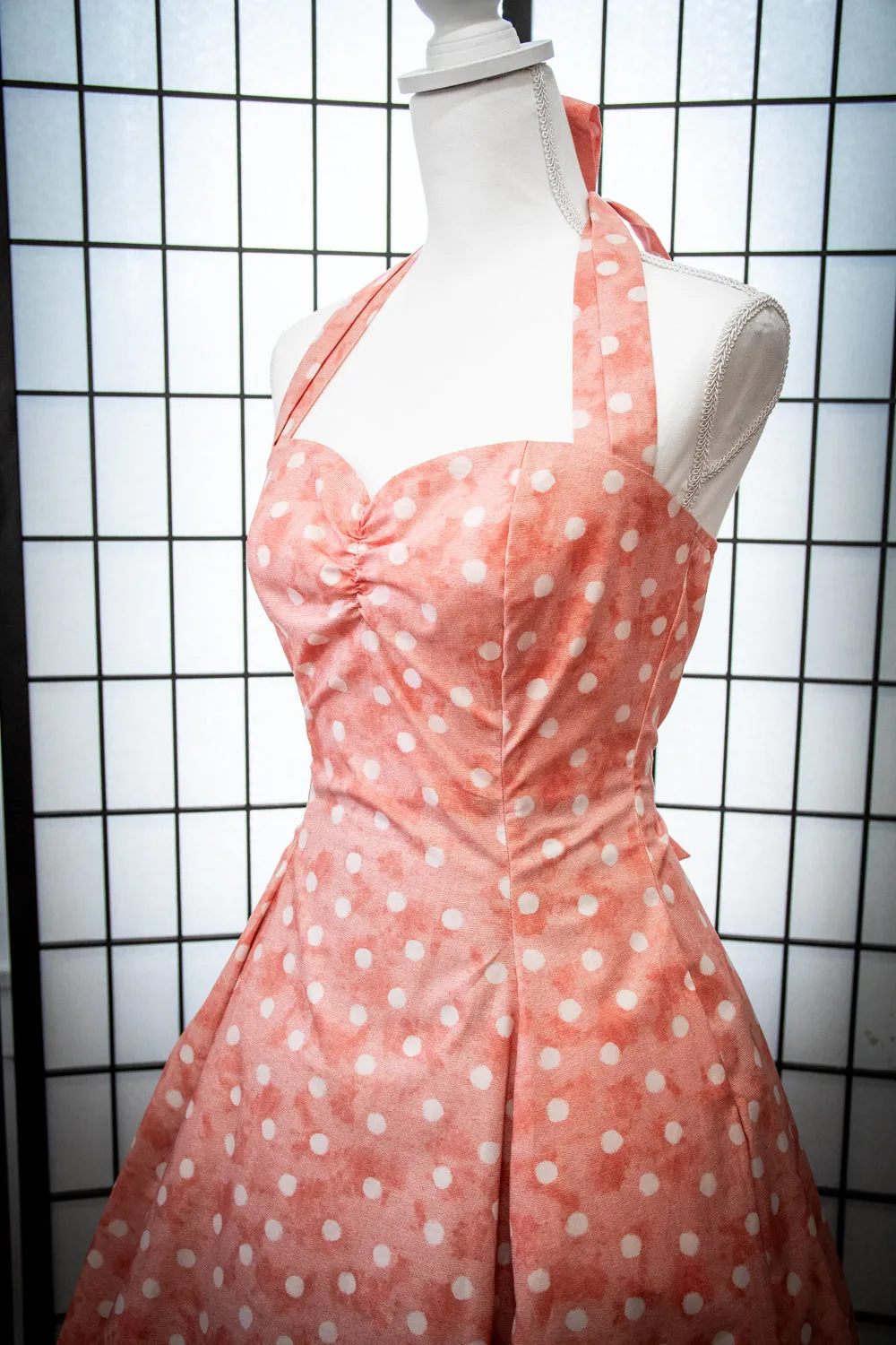 Sweetie Dress - Watercolor Dot, Coral