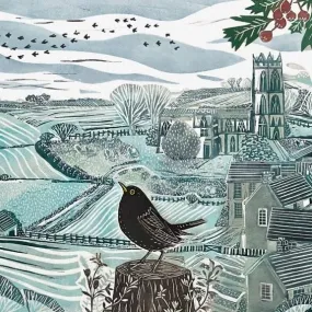 Winter Blackbirds Christmas Card Pack