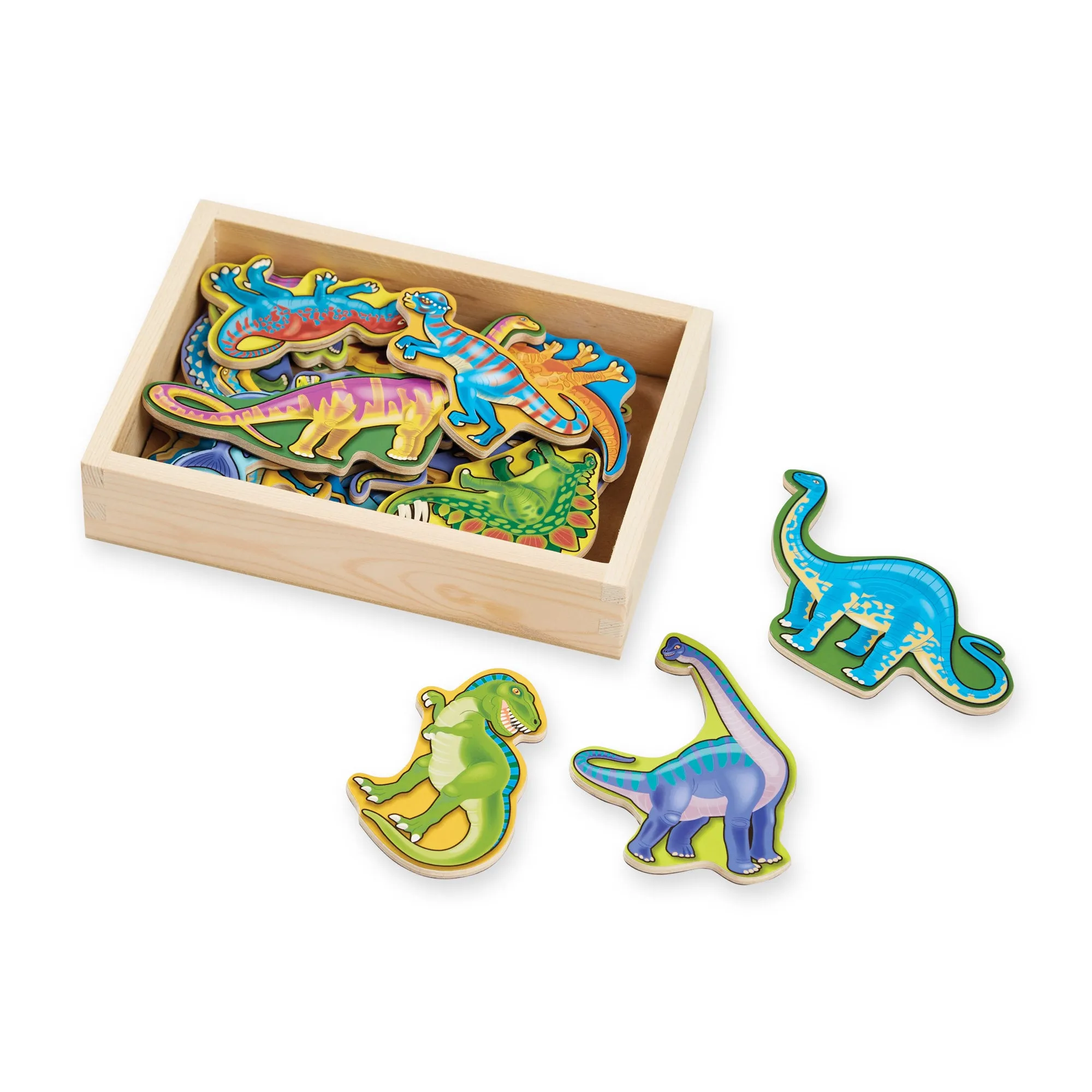 Wooden Dinosaur Magnets